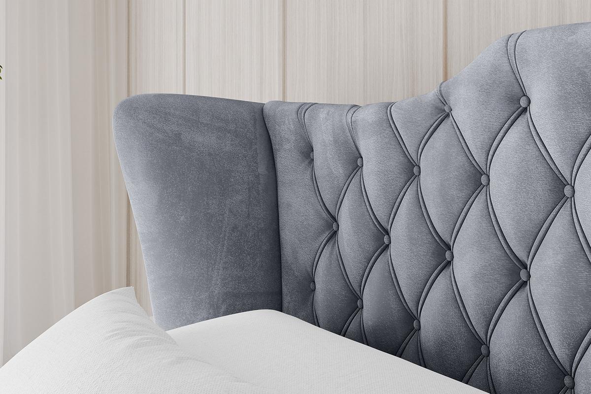 POLSTERBETT mit Bettkasten und Lattenrost, Boxbett ohne Matratze - ZORAN 140x200 Grau - Grau, Holzwerkstoff/Textil (140/200cm) - ALTDECOR