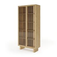 VITRINE TRAVE 194,8 / 93,5 cm in Eichefarben - Eichefarben, Holzwerkstoff (93.5/194.8/38.1cm) - MASSENO