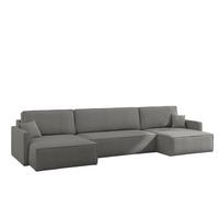 WOHNLANDSCHAFT Louis Scala - Grau, Holzwerkstoff/Textil (348/83/142cm) - Fun Möbel