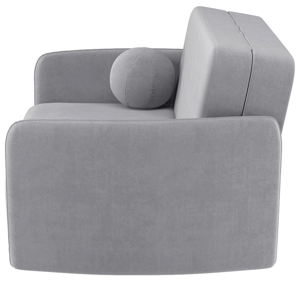 SCHLAFSOFA Paxi 145 cm - Hellgrau/Schwarz, Textil/Metall (145/84/106cm) - Selsey