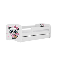 KINDERBETT Panda mit Schublade 180/80 90/61/184 - Weiß, Holzwerkstoff (80/180cm) - RAUMHIRSCH FURNITURE