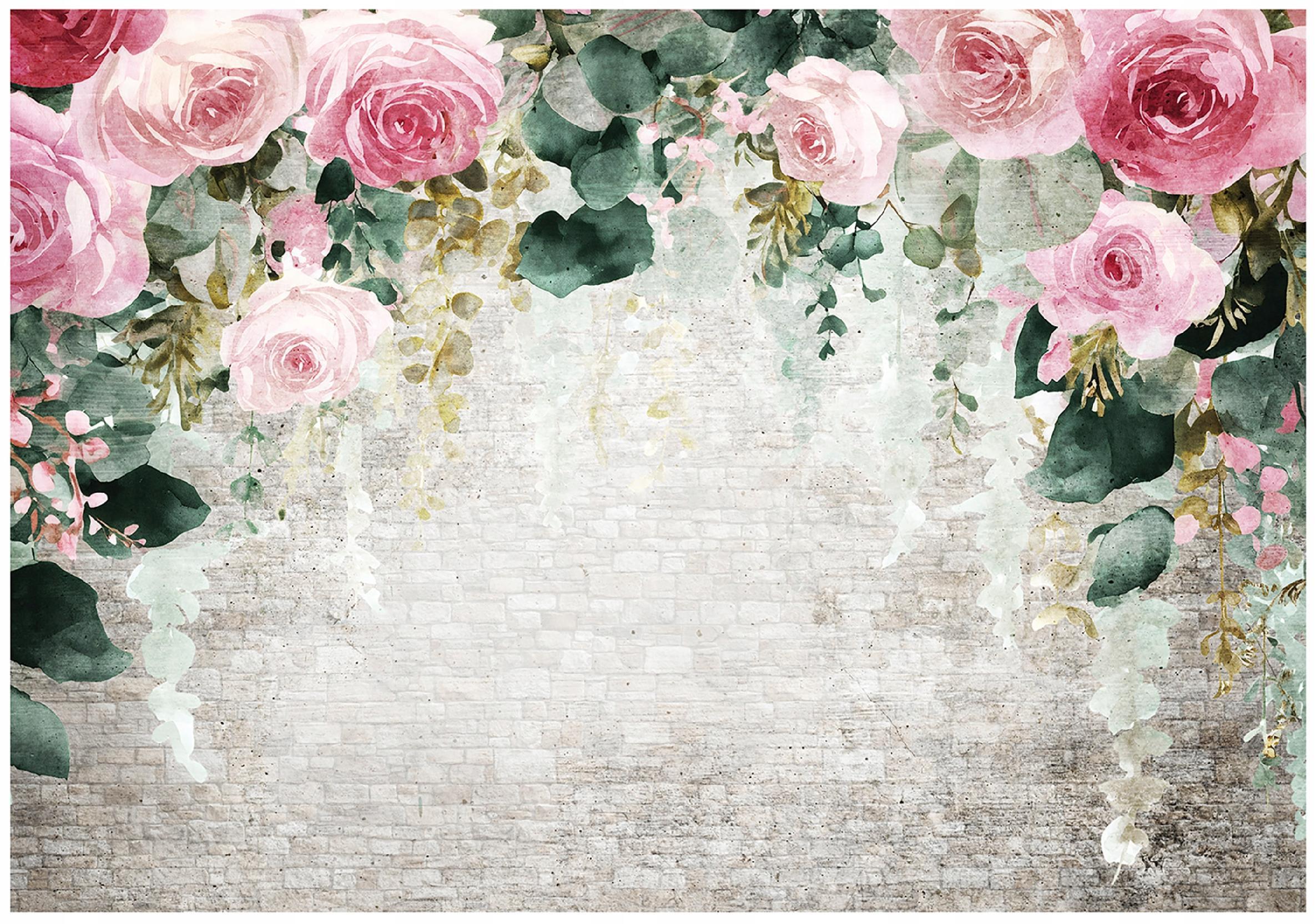 FOTOTAPETE Blumen Hängend Rosa 150x105 cm - Multicolor, Papier (150/105cm) - Wallarena
