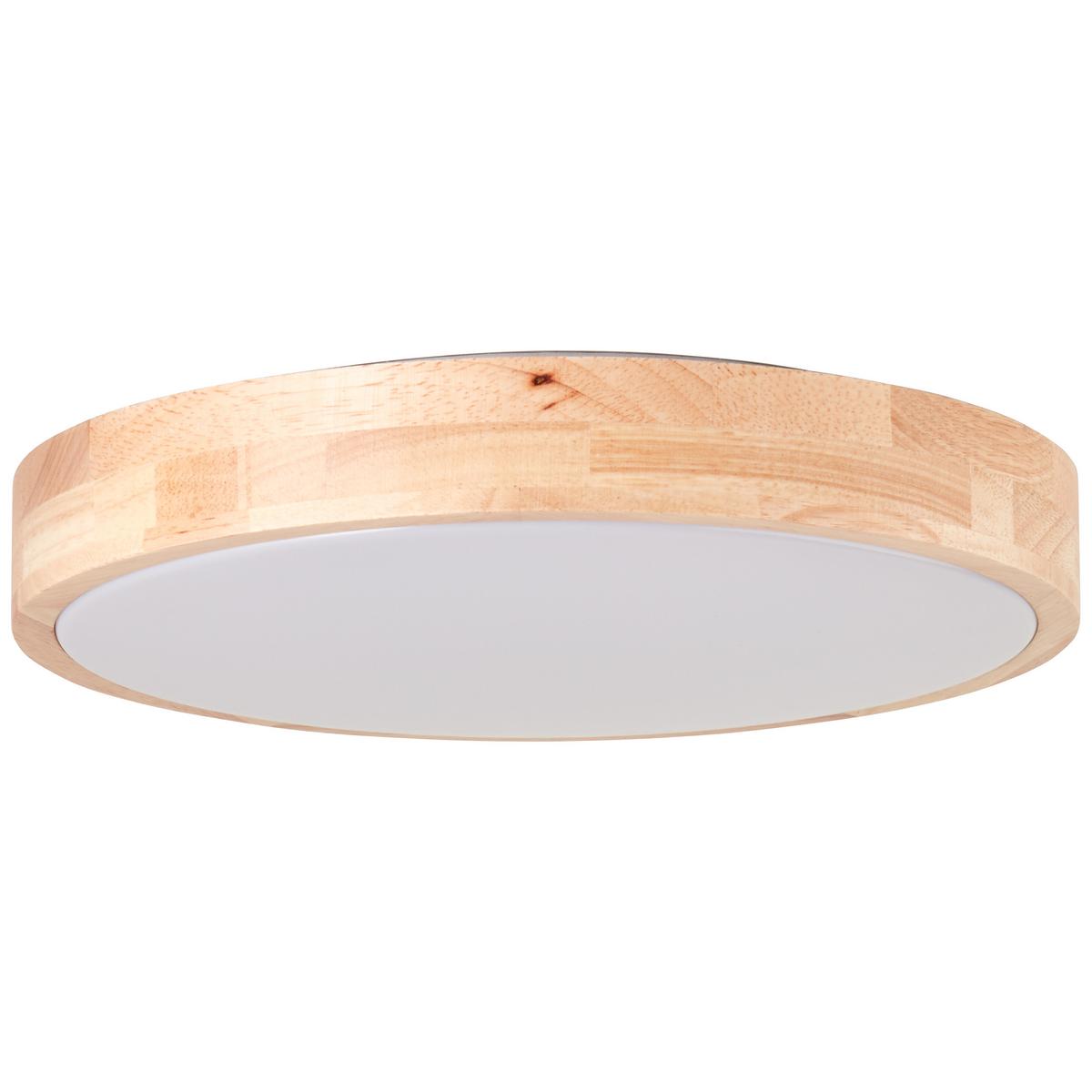 DECKENLEUCHTE Moreen G99636/45 - Hellbraun, Holz (34/34/6.5cm) - Brilliant