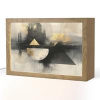 TISCHLEUCHTE Abstrakt - Schwarz - Farbe - Modern 30x20 cm - Birkefarben, Holzwerkstoff (8/30/20cm) - OnlyWow