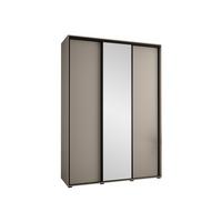 KLEIDERSCHRANK Dakota 3 180 cm - Beige/Schwarz, Holzwerkstoff/Kunststoff (180/235/60cm) - MIRJAN24