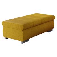 POLSTERHOCKER Bangkok Groß - Gelb/Silberfarben, Holz/Kunststoff (120/39/60cm) - MIRJAN24