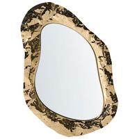 WANDSPIEGEL 52/79 cm Gold Jossigny - Goldfarben, Metall (52/79/5cm) - Beliani