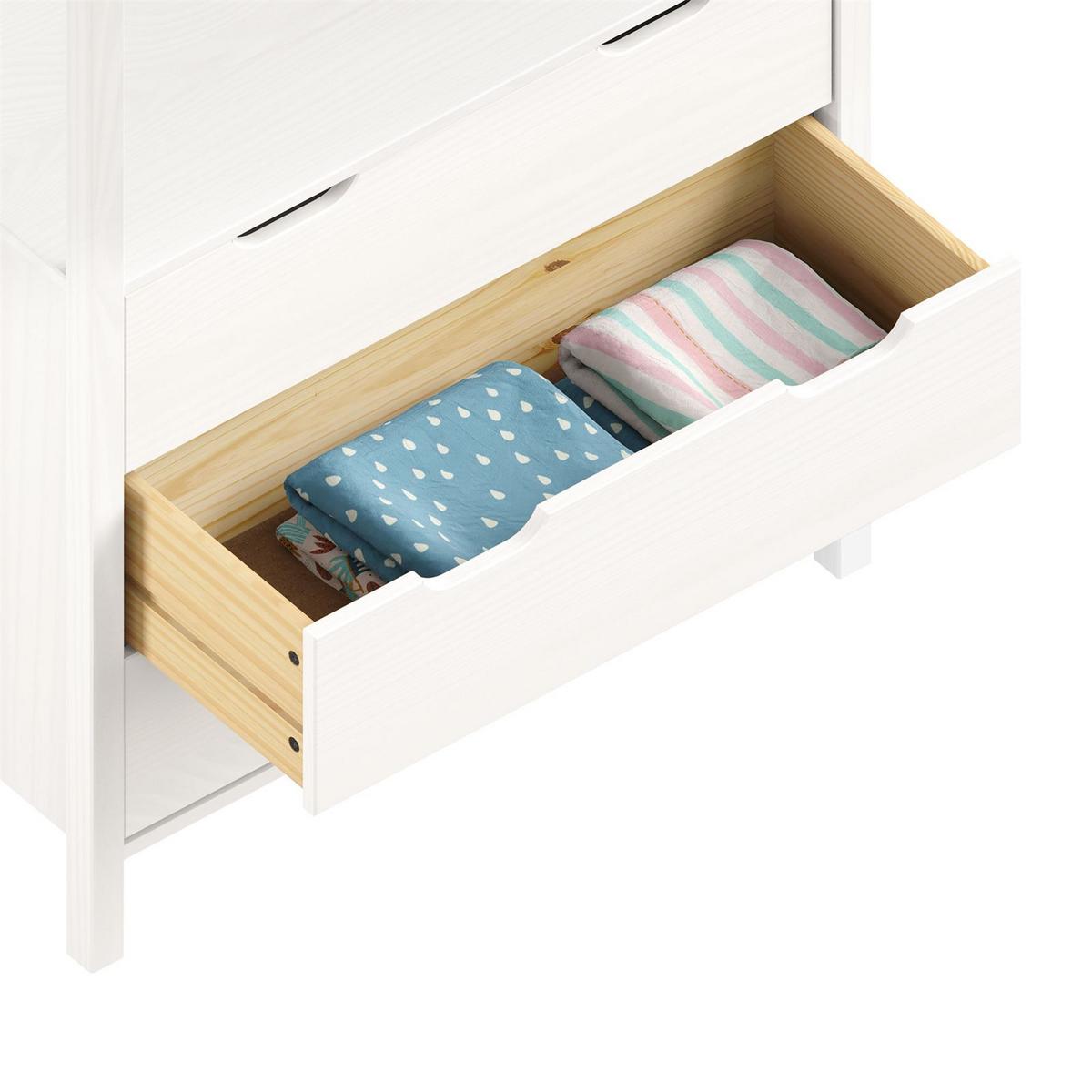 KOMMODE AMIRA weiß - Weiß, Holz (83/152/41cm) - IDIMEX