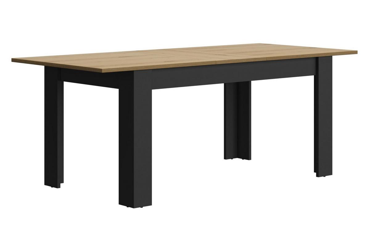 RECHTECKIGER, ausziehbarer Esstisch Manchester - Französische Herstellung - Nussbaumfarben, Holzwerkstoff (20.57/200/77cm) - Calicosy