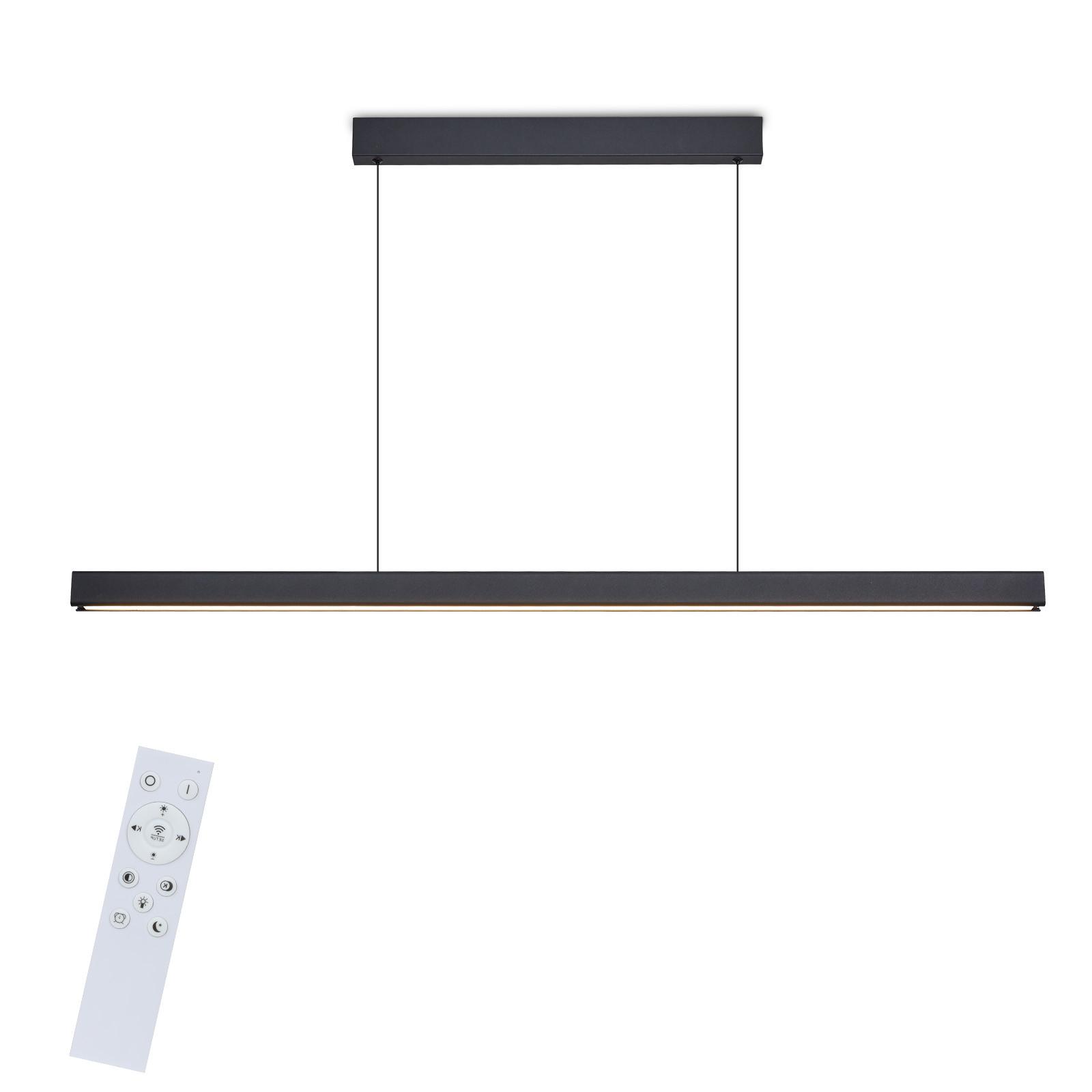 LED PENDELLEUCHTE Haleq 148.5/4.6/4.6 cm - Schwarz, Metall (148/5/4.6cm) - ZMH