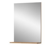 SPIEGEL Eiche Artisan 60 x 79 cm, Wandspiegel mit Ablage - Eiche Artisan, Glas/Holzwerkstoff (60/79/18cm) - Inn.Furn