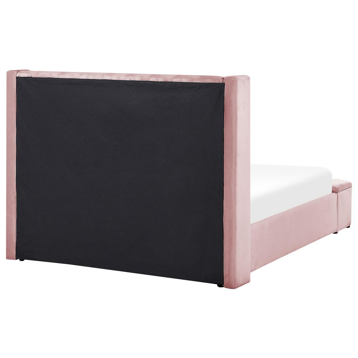 POLSTERBETT 140/200cm Rosa Noyers - Pink, Textil (140/200cm) - Beliani