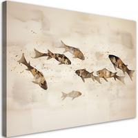 KUNSTDRUCK Beige 60/40 cm - Beige, Textil (60/40cm) - KUNSTLOFT