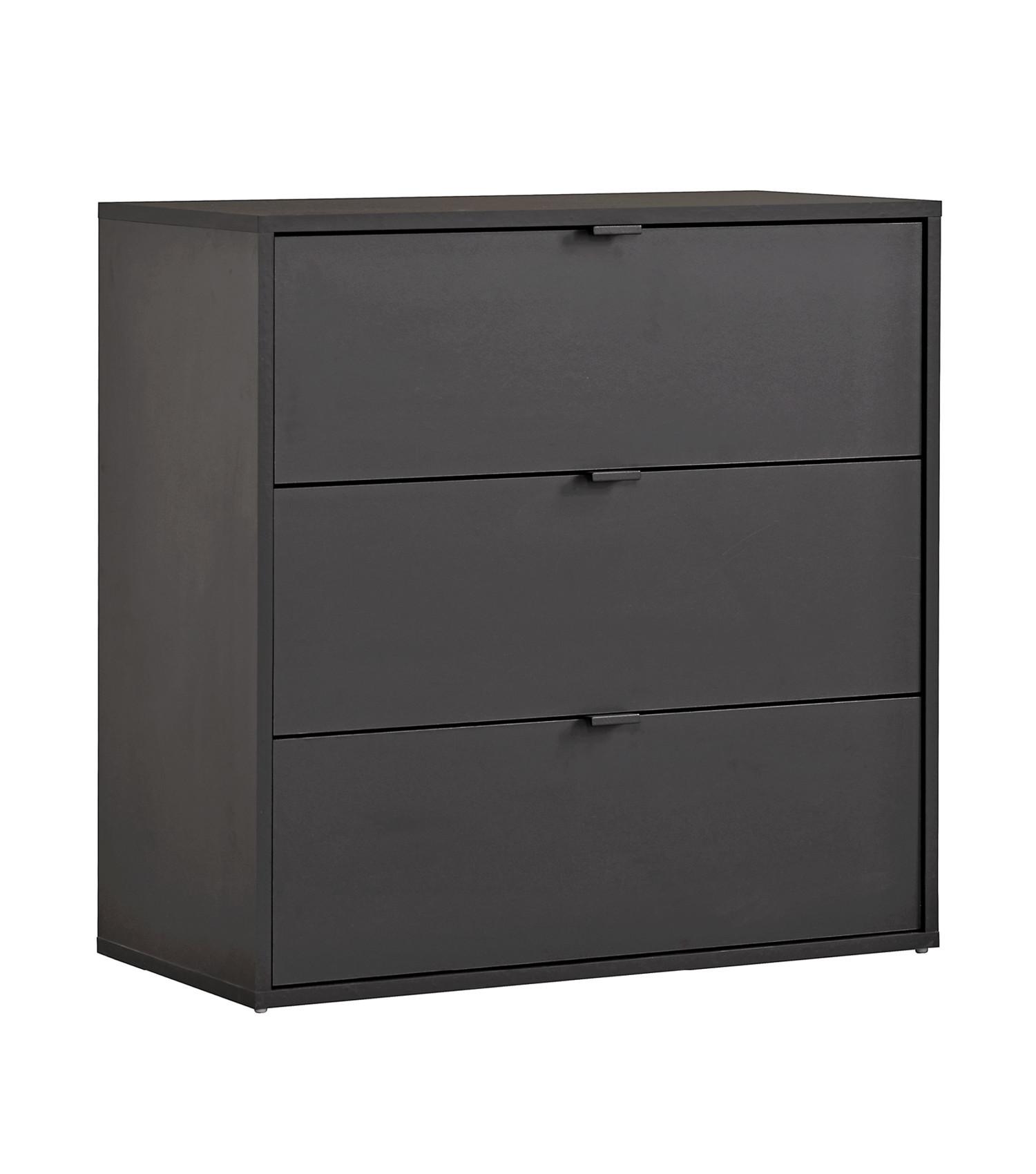 KOMMODE Die Stilvolle - Anthrazit, Holzwerkstoff (80/73/40cm) - Mokebo