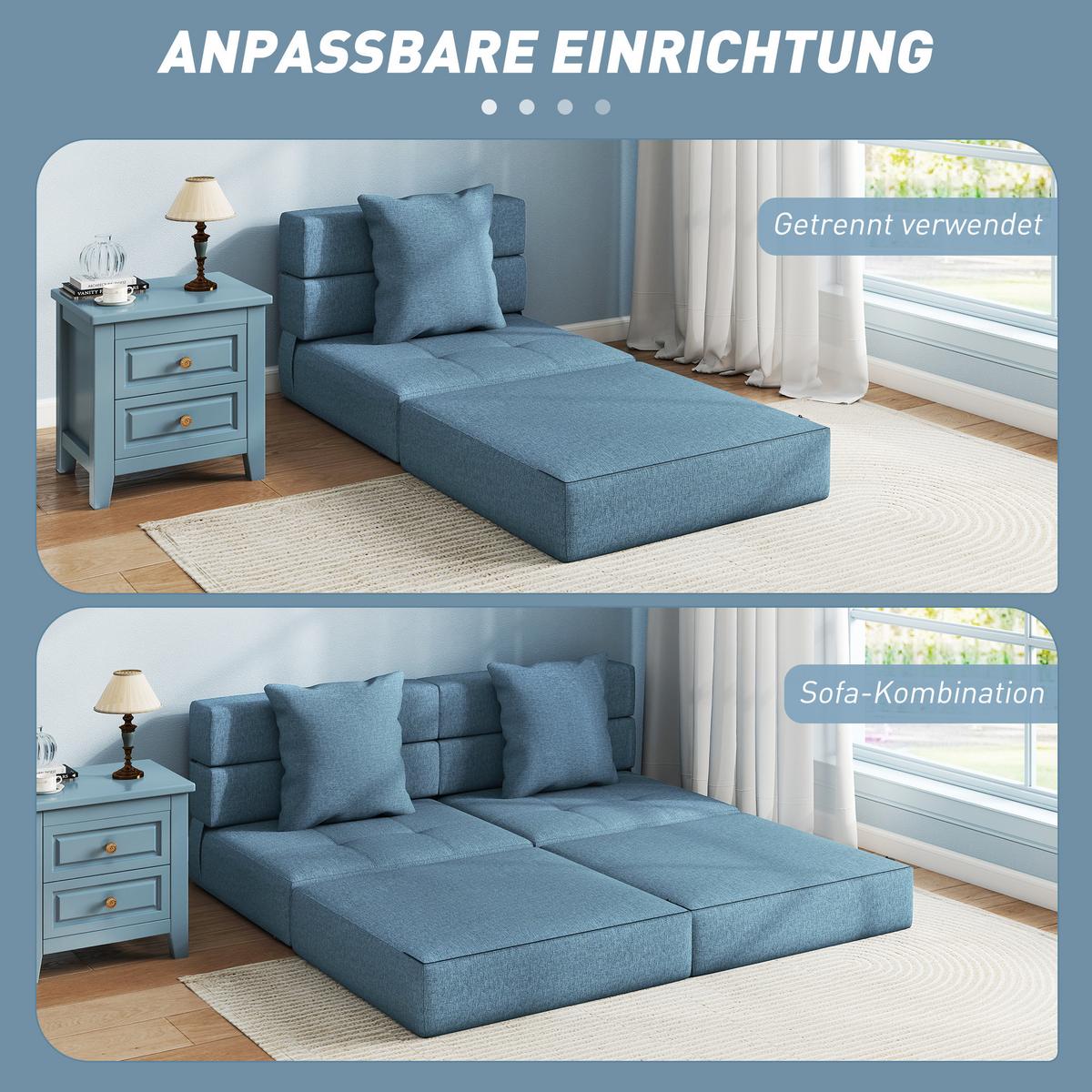 SCHLAFSESSEL aus Polyester Schaumstoff Dunkelblau - Dunkelblau, Textil (70/61/70cm) - HOMCOM