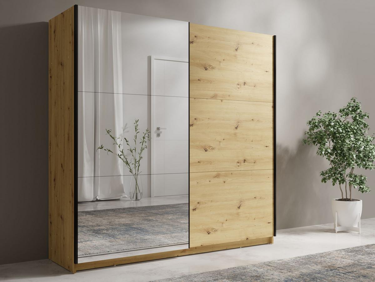 KLEIDERSCHRANK Eiche Artisan 201/207/55 - Eiche Artisan, Holzwerkstoff (201/207/55cm) - RAUMHIRSCH FURNITURE