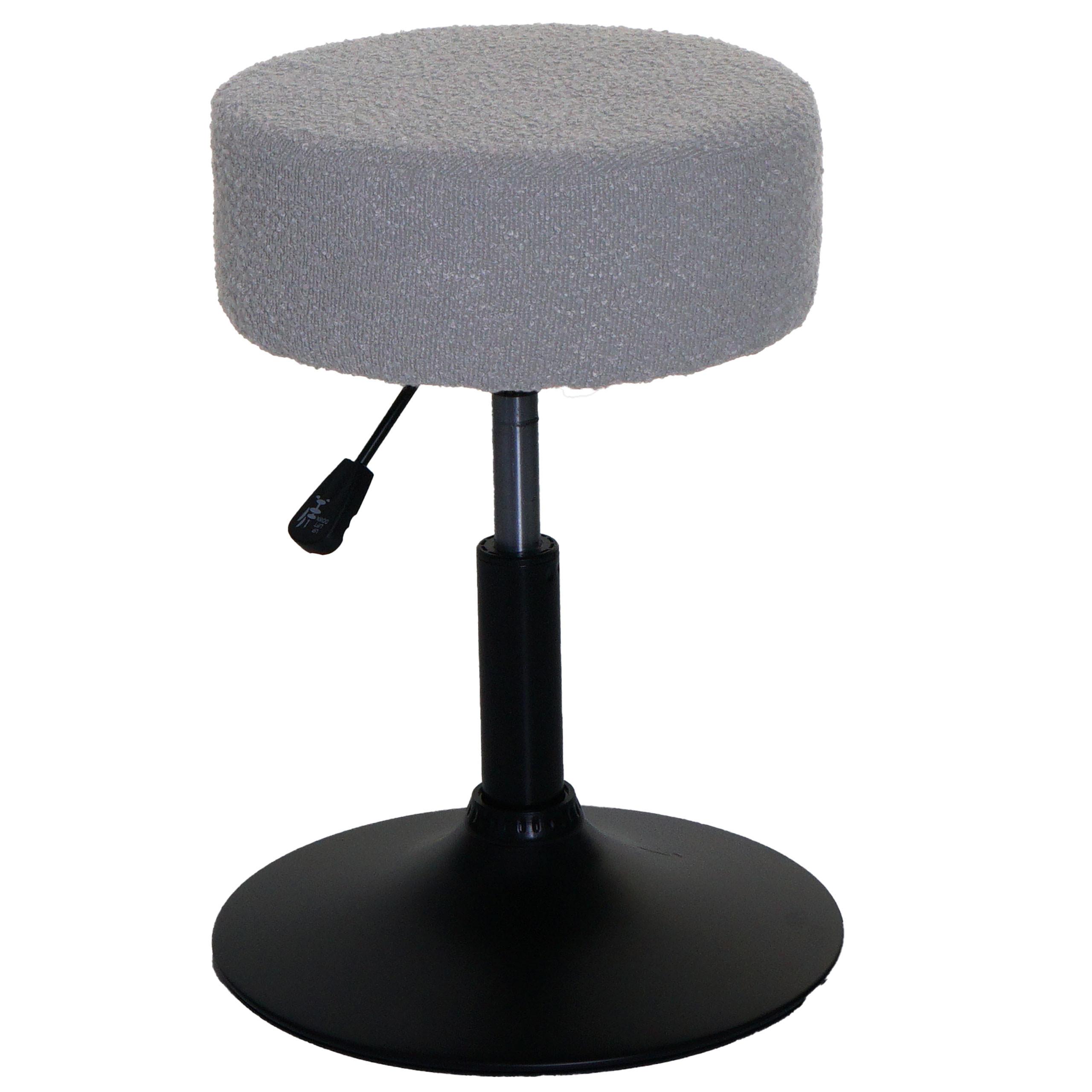 HOCKER Hellgrau - Hellgrau, Textil (37/57/37cm) - MCW