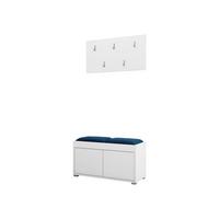 GARDEROBEN-SET Gesita VII - Blau/Silberfarben, Holzwerkstoff/Kunststoff (84/45/35cm) - MIRJAN24