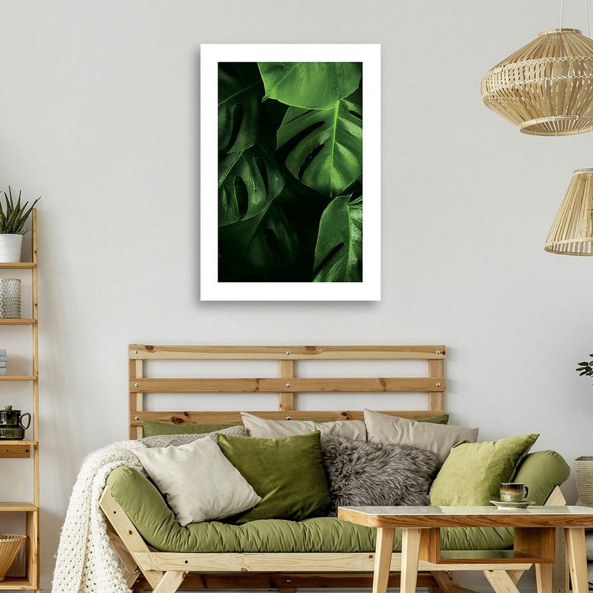 KUNSTDRUCK Grün 70/100 cm - Grün, Textil (70/100cm) - KUNSTLOFT