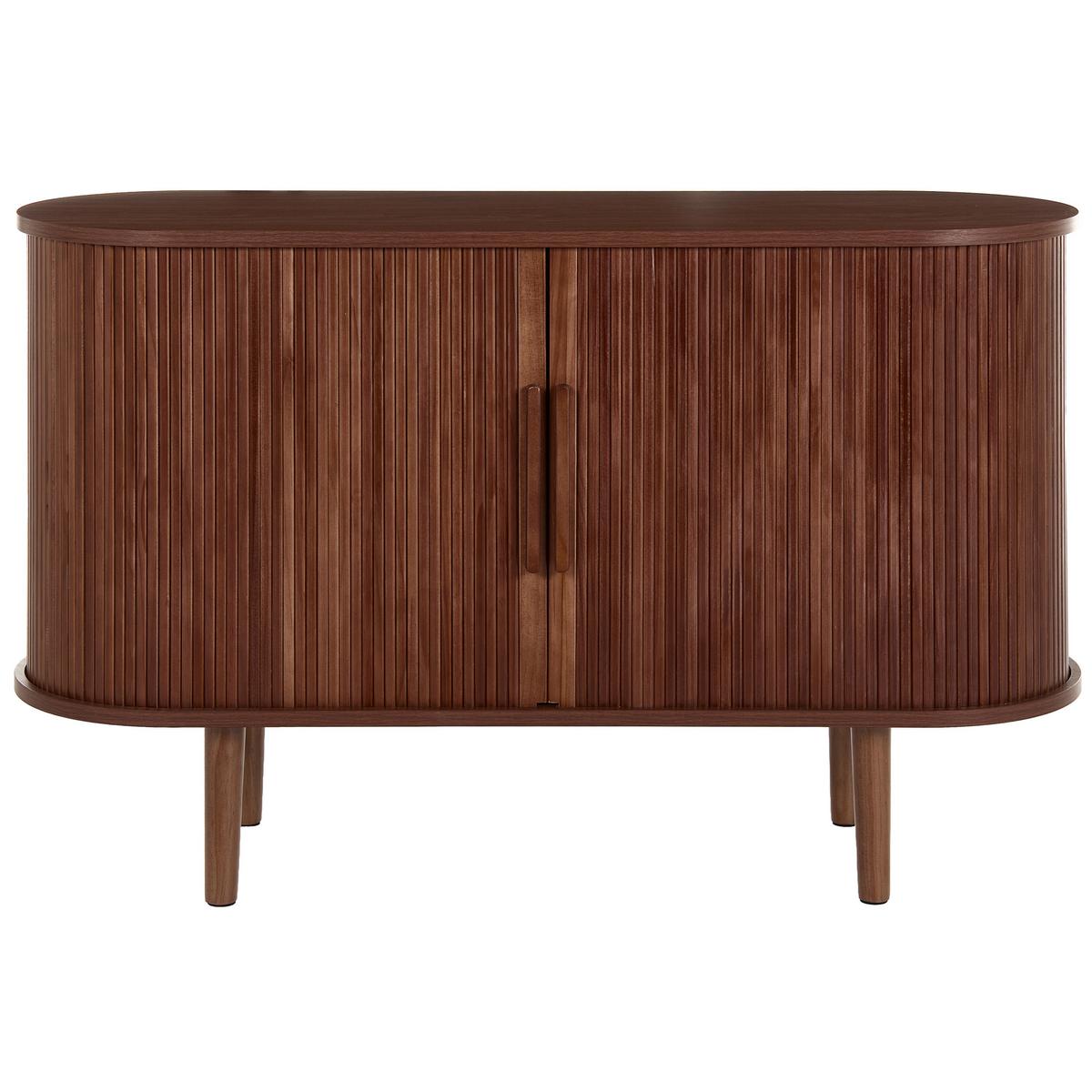 SIDEBOARD mit 2 Türen Dunkelbraun Sorell - Braun, Holz/Holzwerkstoff (120/73/40cm) - Beliani