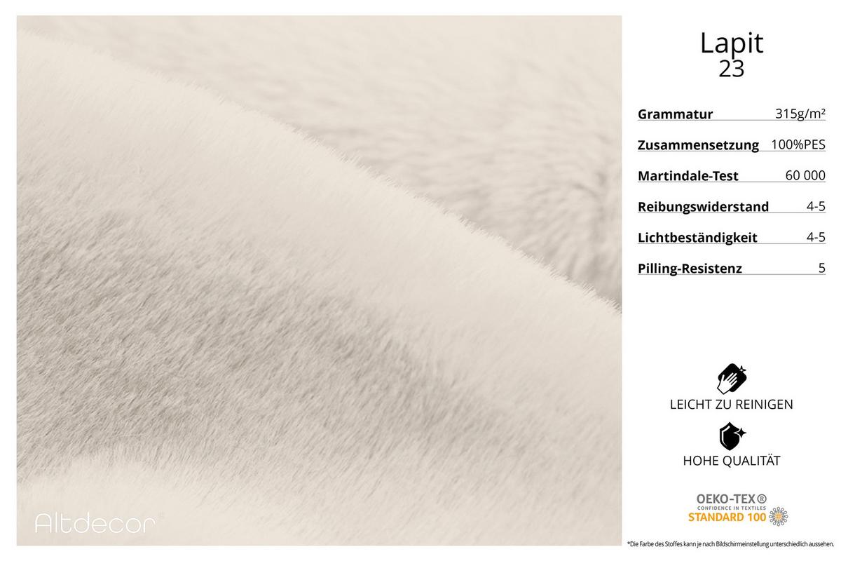 WOHNLANDSCHAFT Ottomane Rechts MOVO-L 345x180x78 cm Hellbeige Tissu - Sandfarben, Holzwerkstoff/Kunststoff (180/78/345cm) - ALTDECOR