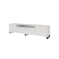 LOWBOARD ELIO-S 200x53x41 cm - Weiß - Schwarz/Weiß, Holzwerkstoff (200/53/41cm) - ALTDECOR