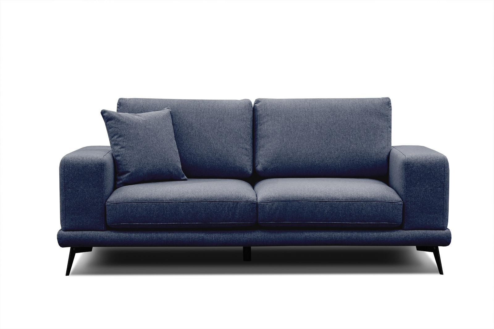 SOFA MEDIOLANE 2,5-Sitzer, dunkelblau - Dunkelblau, Holzwerkstoff/Textil (203/87/96cm) - Wozimo