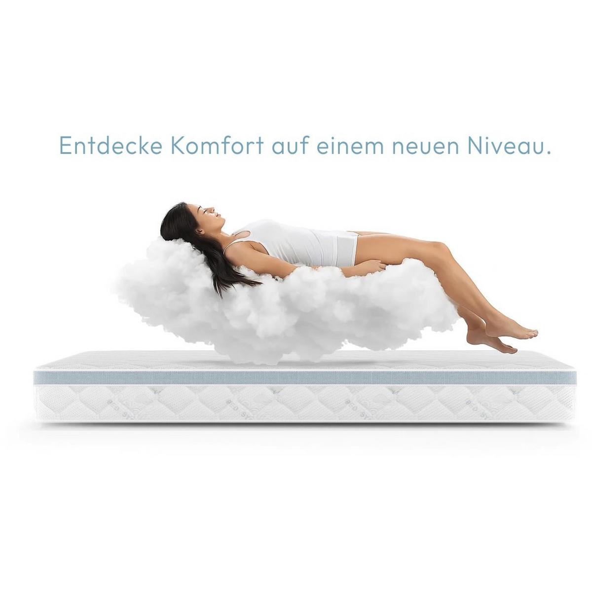 WENDEMATRATZE Mediro Care 21 cm,7-Zone, mit Visco-Schaum, H2/H3, 140x200 - Weiß, Textil (140/200cm) - Beautysofa