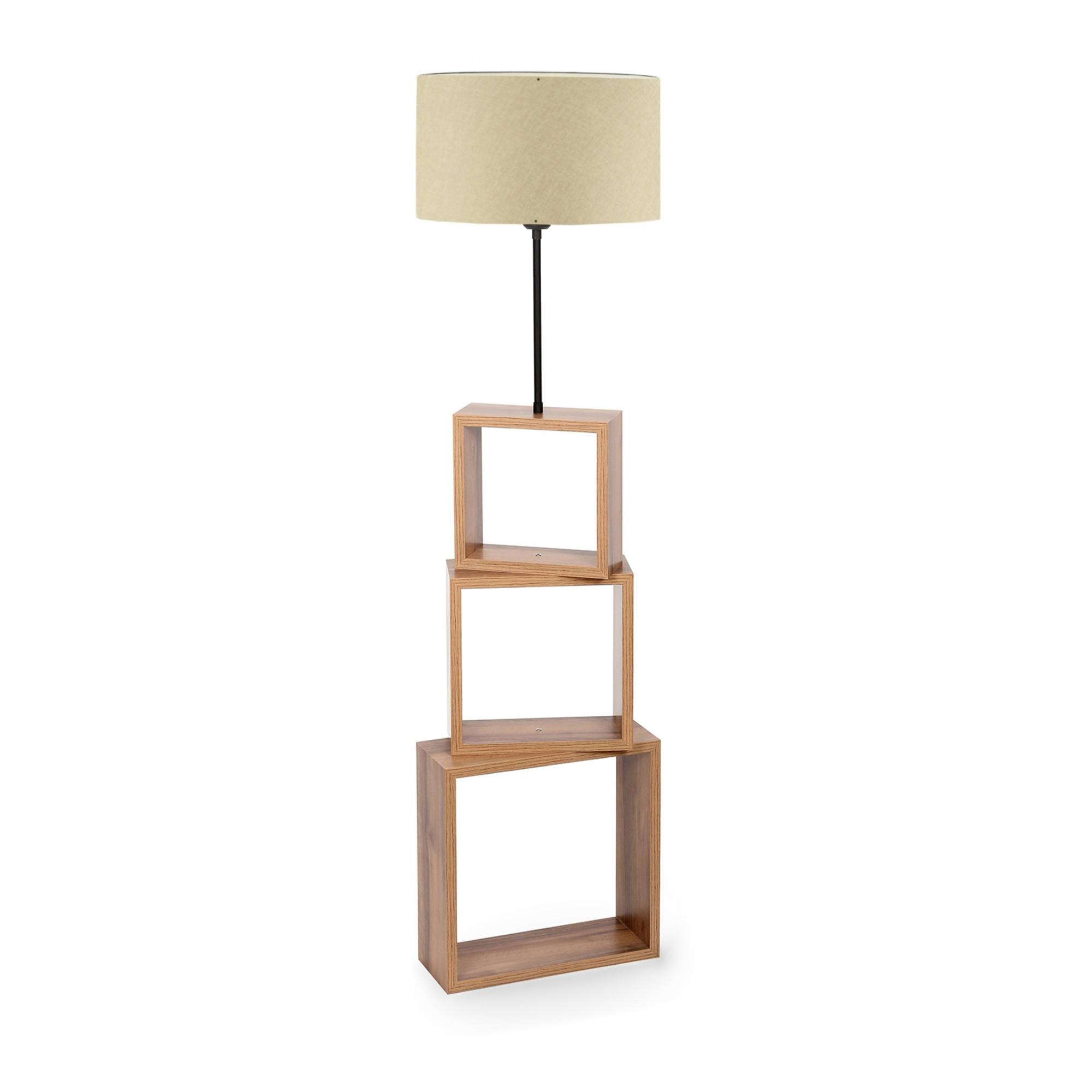 STEHLEUCHTE Mansfield - Creme, Metall (37/37/140cm) - lux.pro