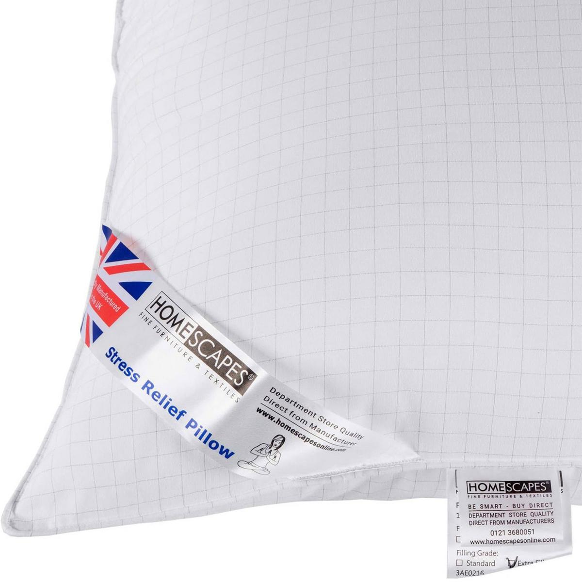 KOPFKISSEN extra prall, Anti-Stress mit Karbonfaser 48/74 cm - Weiß, Textil (48/74cm) - Homescapes