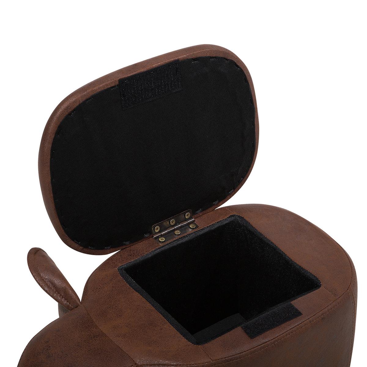 HOCKER Elephant 32/70/35 cm - Braun, Kunststoff/Textil (70/35/32cm) - Beliani