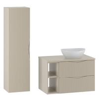 BADMÖBEL 80.6cm Tao 2er-Set Kaschmir - Beige, Holzwerkstoff (80.6/52.2/46.5cm) - Petits-meubles