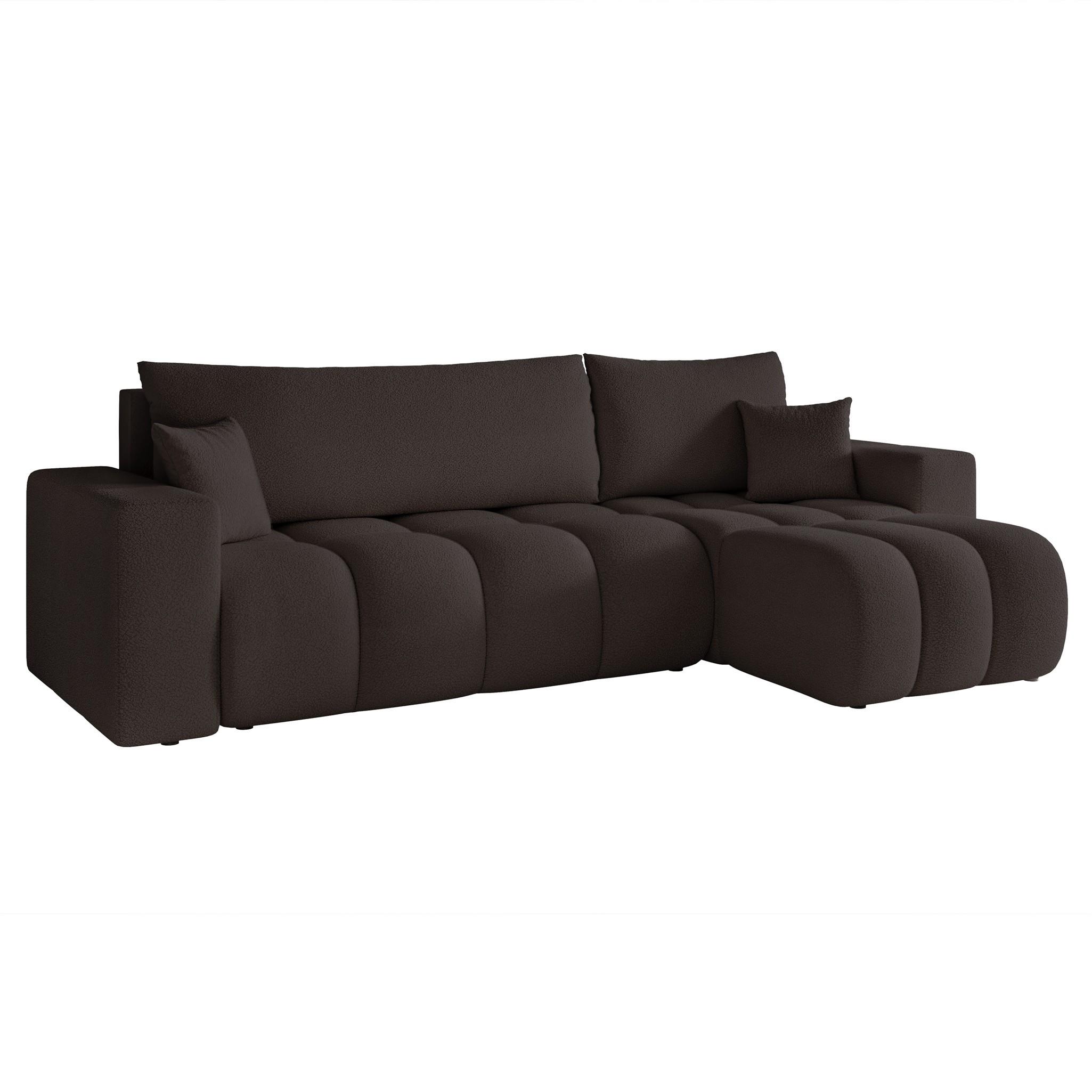 ECKSOFA Anabel Mit Schlaffunktion - Schwarz, Holzwerkstoff/Textil (145/248cm) - Fun Möbel