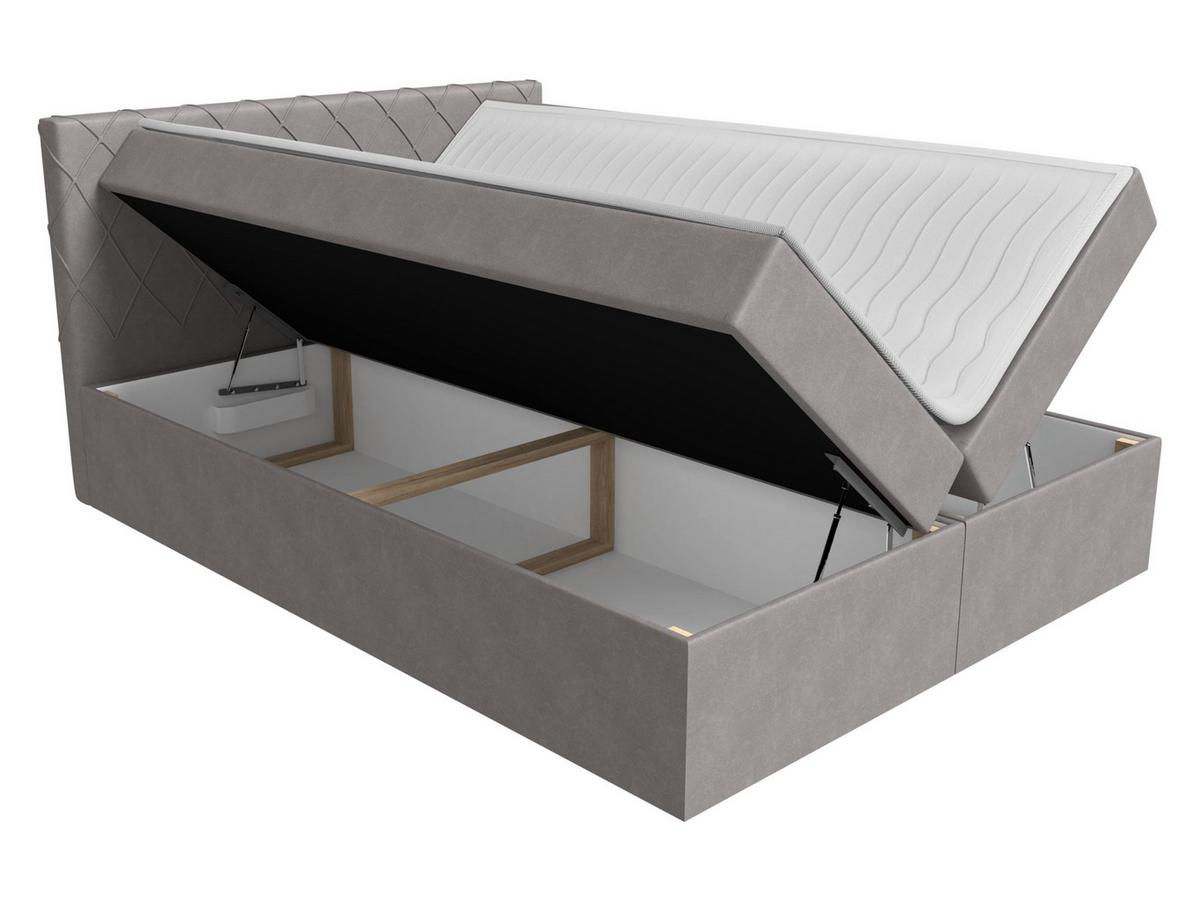 BOXBETT Paros - H3 - Grau, Holz (180/200cm) - MIRJAN24
