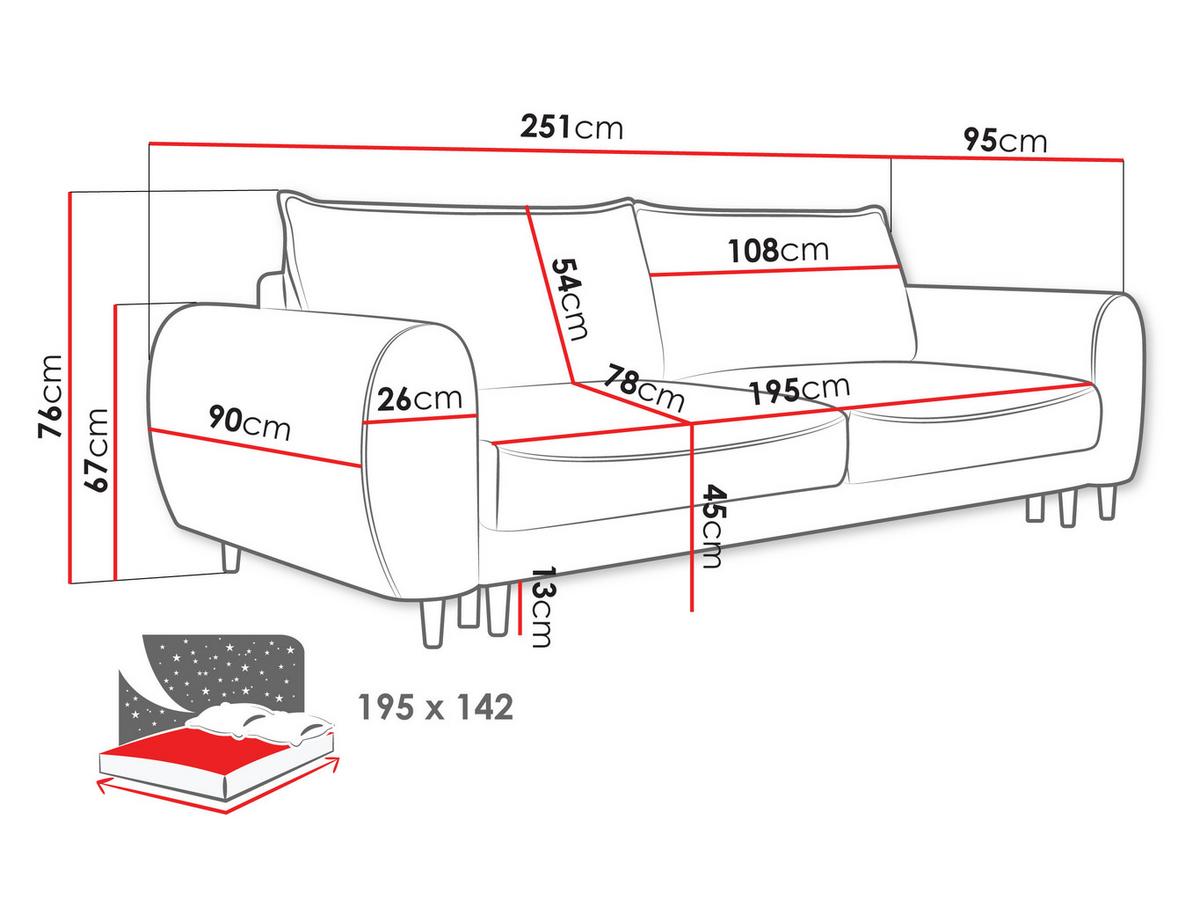 SCHLAFSOFA Sonia - Schwarz/Dunkelblau, Holz/Textil (251/76/95cm) - MIRJAN24