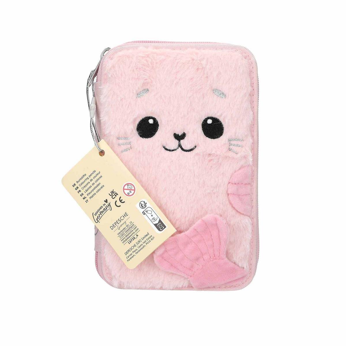2-FACH FEDERTASCHE ROBBY Princess Mimi rosa 19 x 12 x 5 cm - Rosa, Kunststoff (12/5.5/19cm) - Depesche Germany