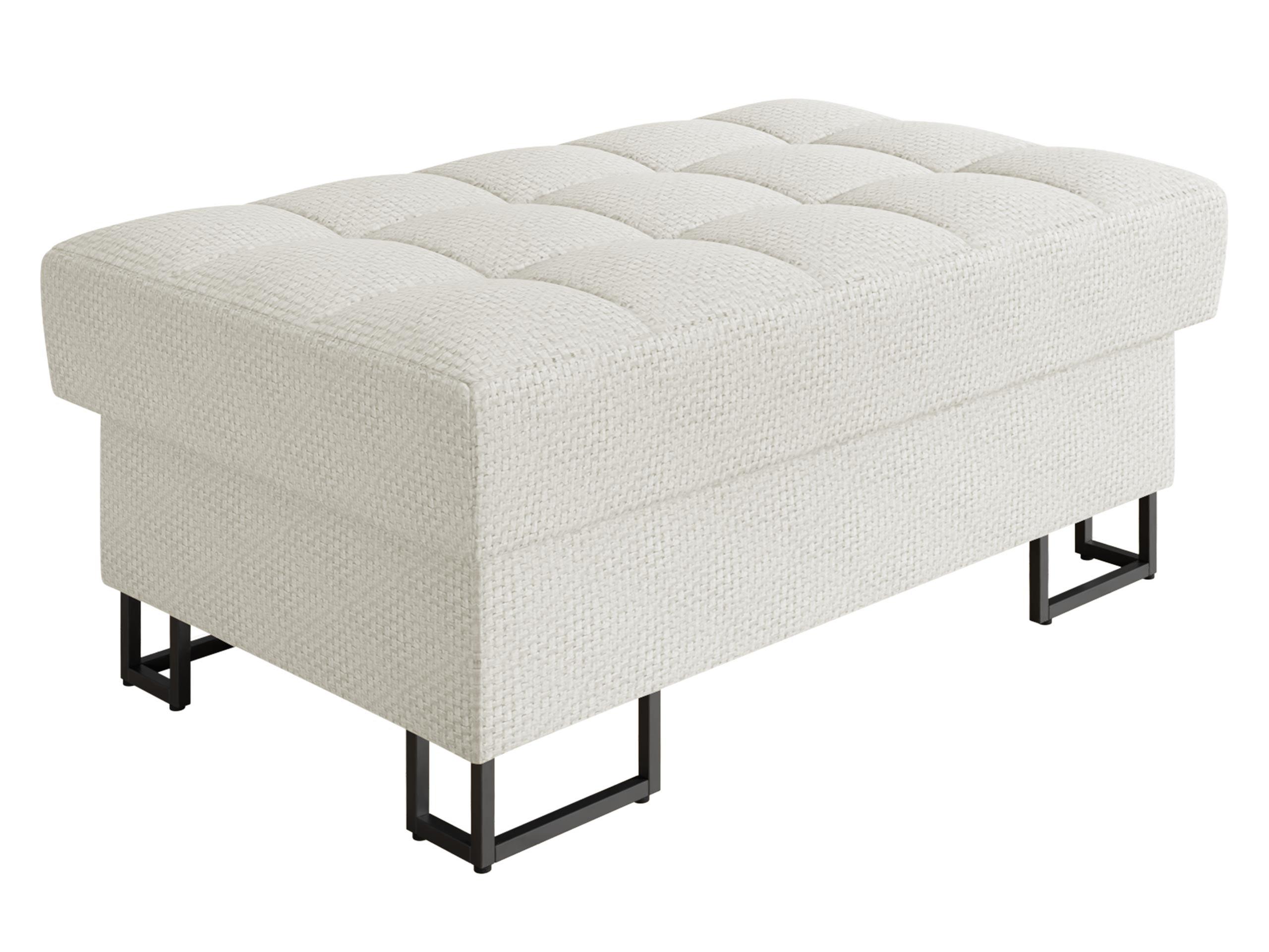 POLSTERHOCKER Laris - Schwarz/Cappuccino, Holz/Textil (106/44/67cm) - MIRJAN24