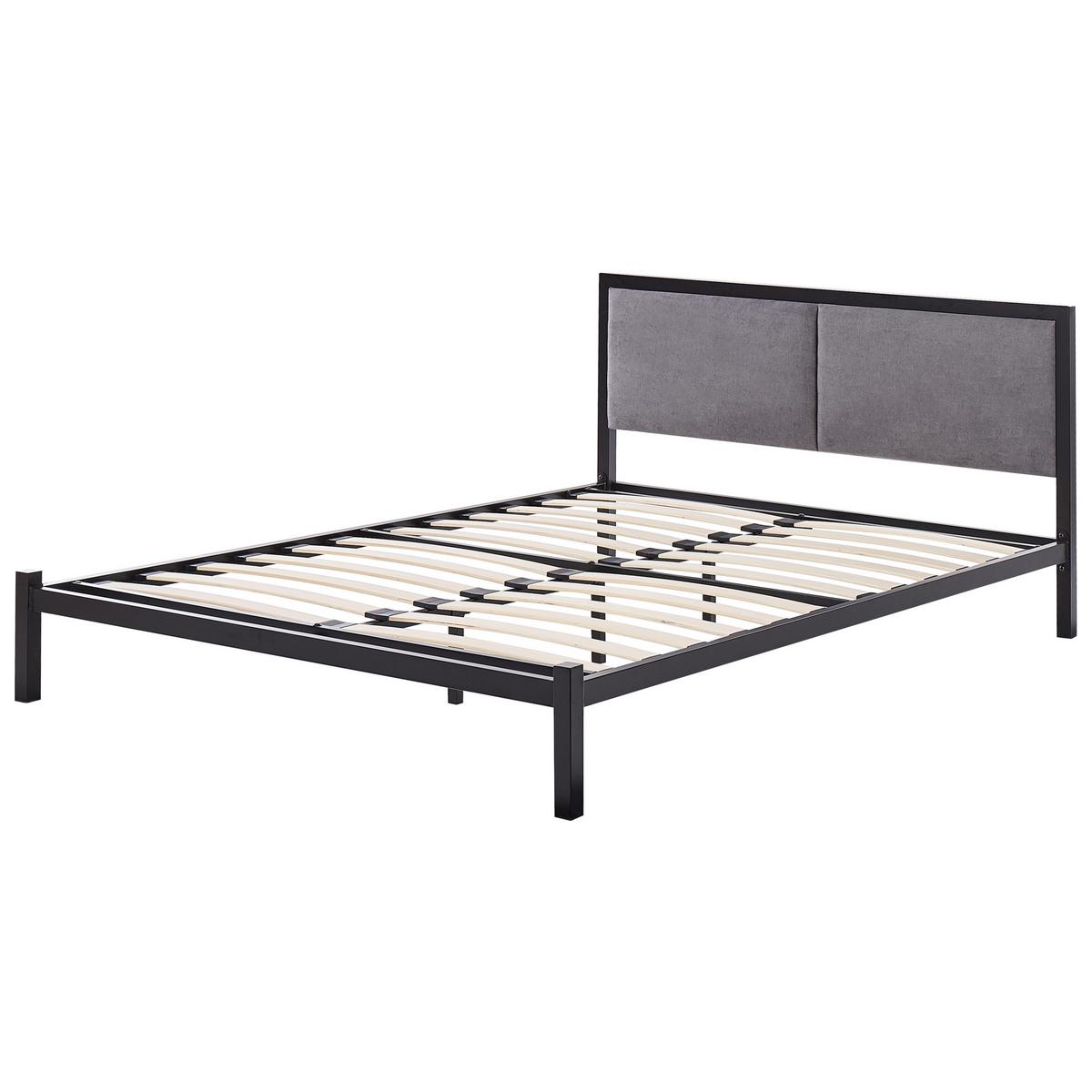 BETT mit Lattenrost 140x200 cm Schwarz Clamart - Schwarz, Metall (140/200cm) - Beliani