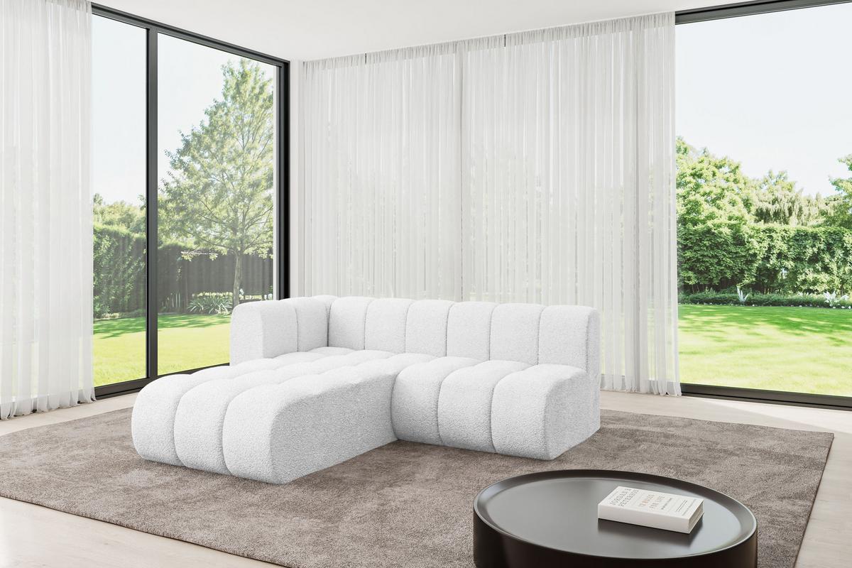 ECKSOFA modulares Sofa Darnel-L1 - 205x177x70 cm Weiß - Weiß, Holzwerkstoff/Textil (205/177cm) - ALTDECOR