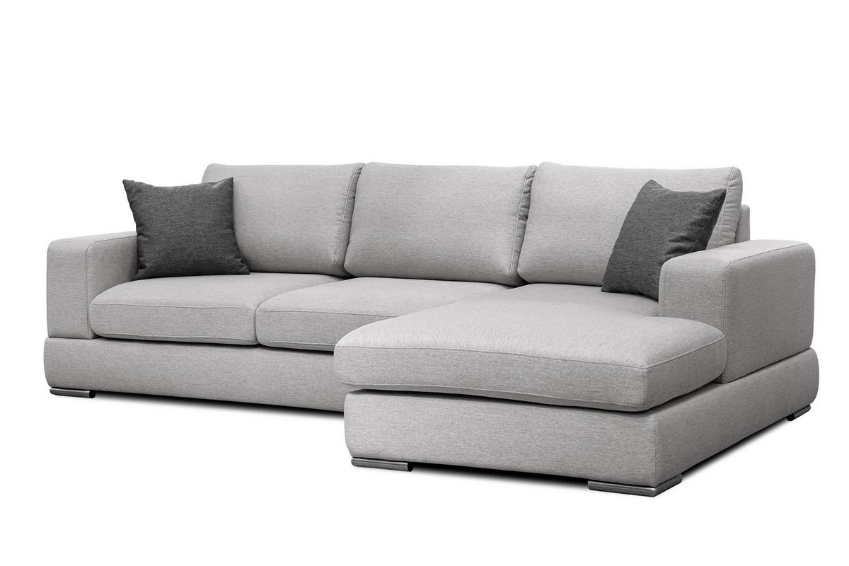 ECKSOFA OTTO 4-Sitzer, hellgrau - Hellgrau, Holzwerkstoff/Textil (279/159cm) - Wozimo
