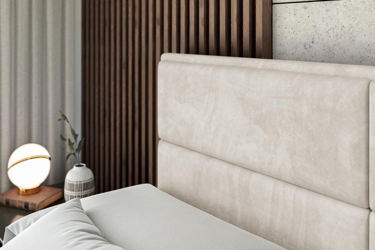 BOXSPRINGBETT AURA KING - 140 x 200 - H3/H4 - Ecru - Ecru, Holzwerkstoff (140/200cm) - ALTDECOR