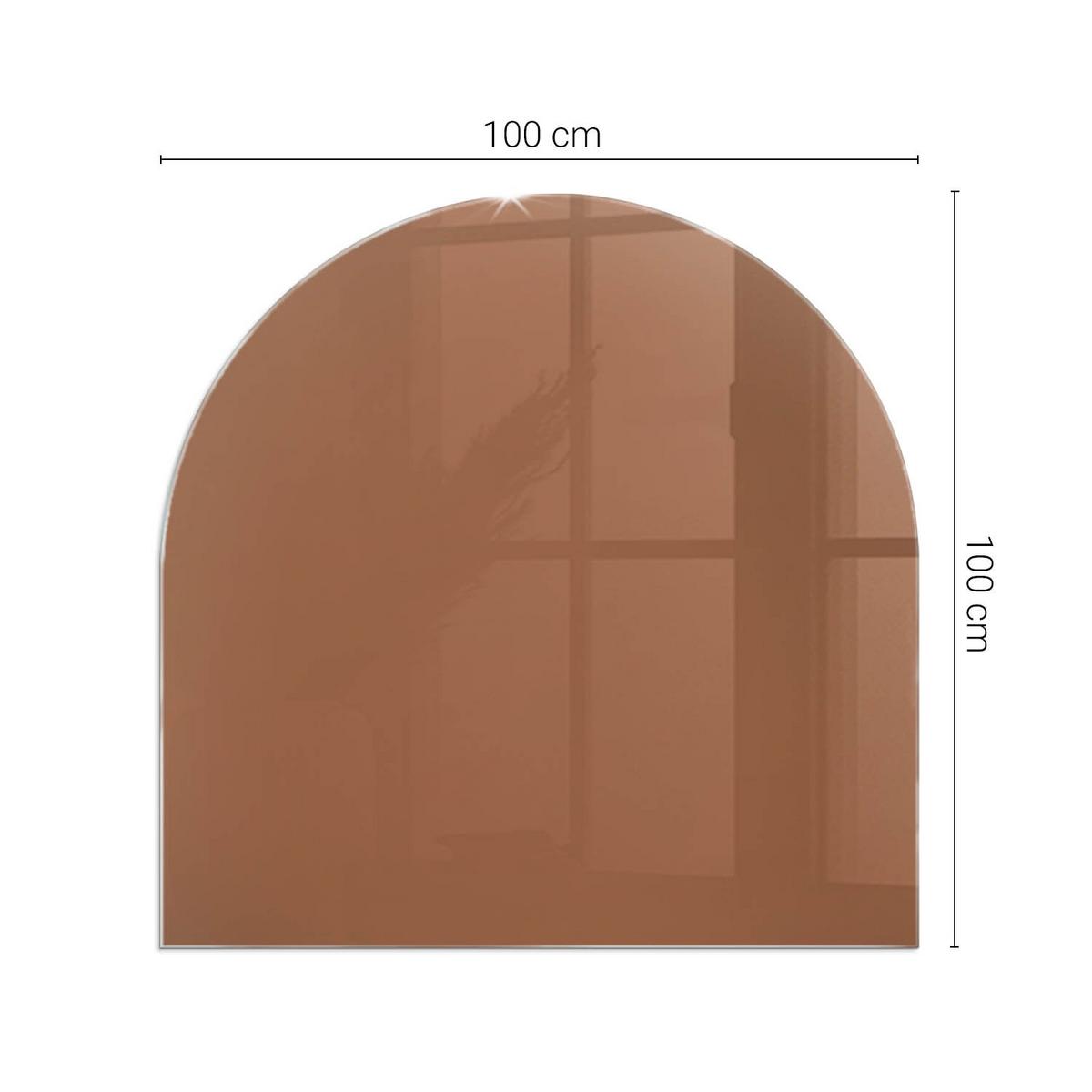 GLASPLATTE für Kamin 100x100 cm - Braun, Glas (100/100/0.4cm) - TULUP