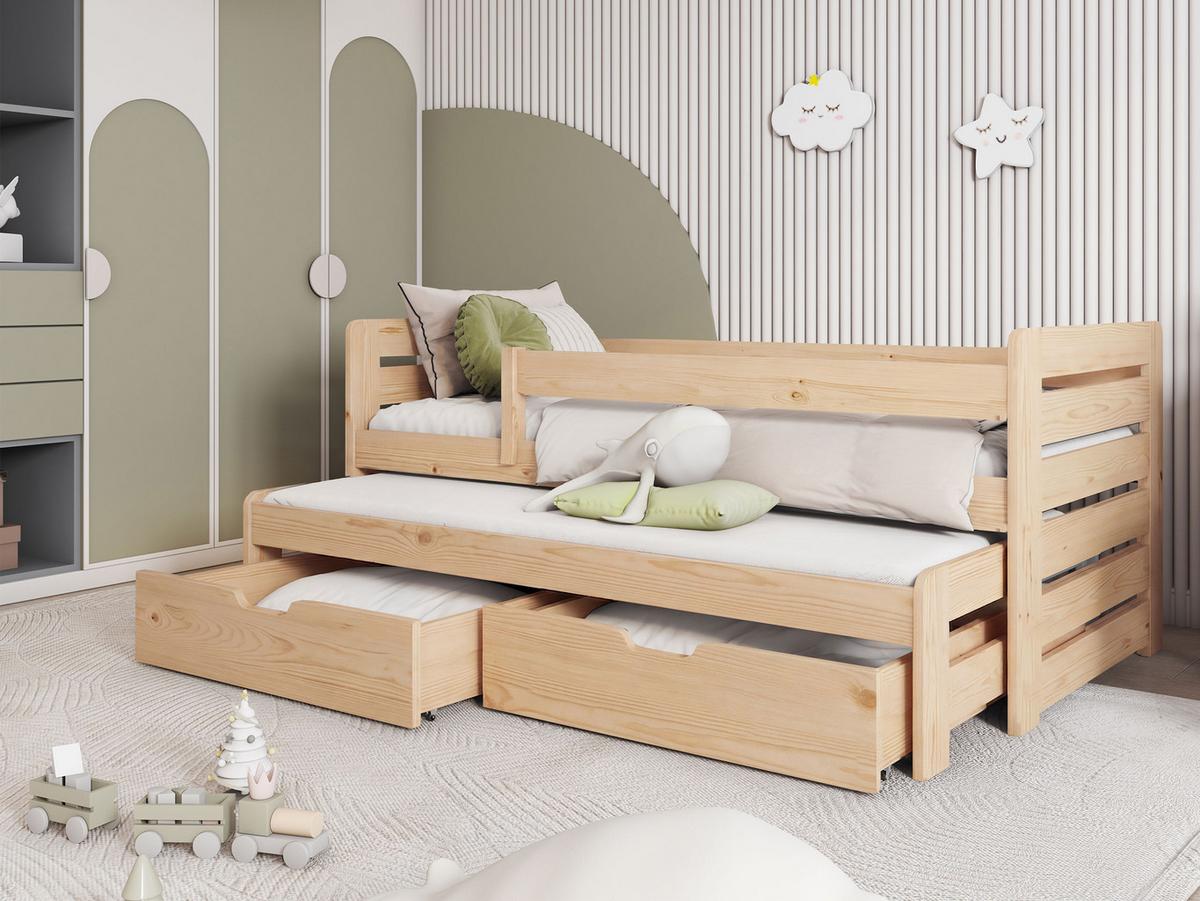 JUGENDBETT Tomas II - Kieferfarben, Holz (90/200cm) - MIRJAN24