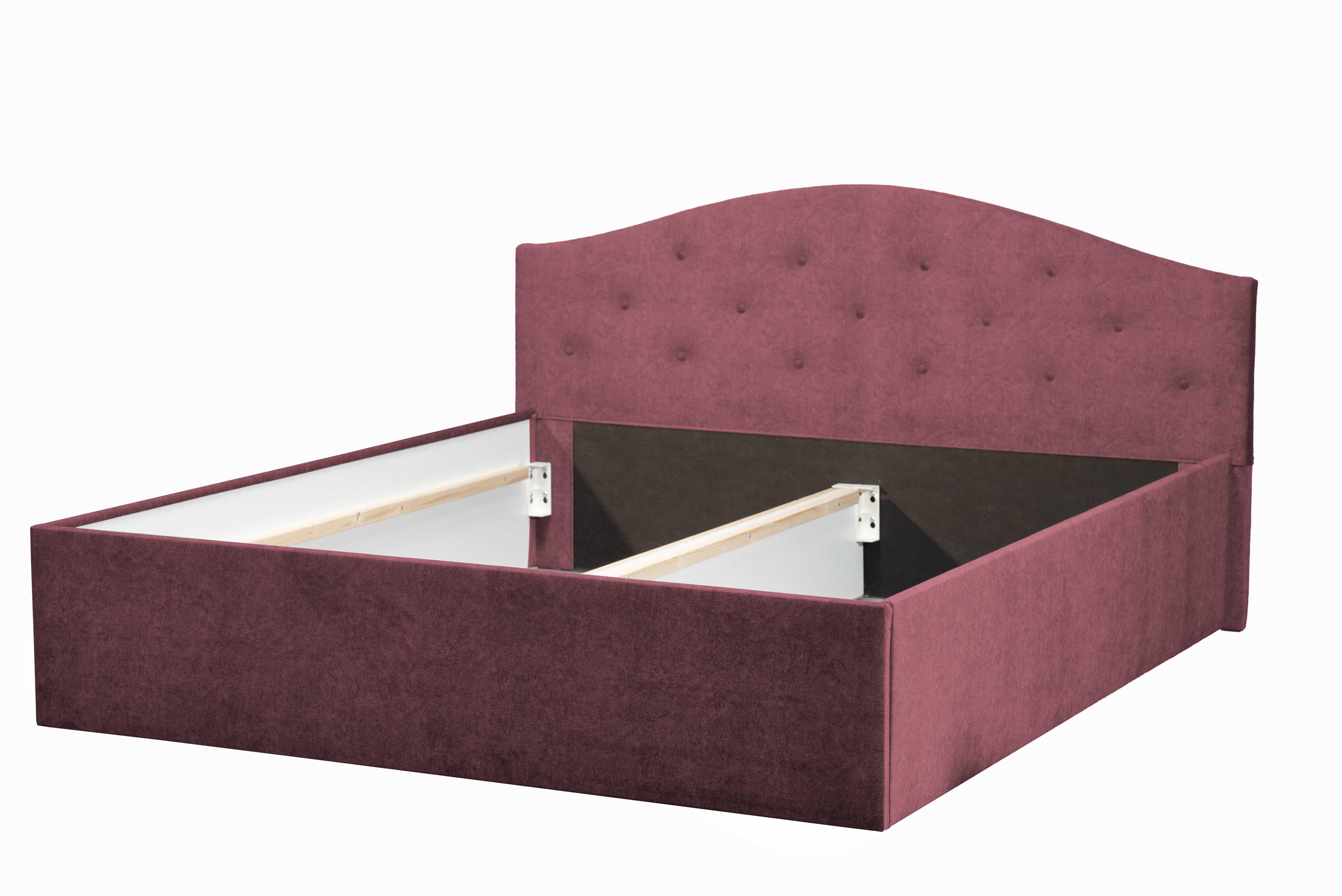 POLSTERBETT Oslo Bordeaux 160 x 200 x 40 cm Stauraum ohne hydraulische Funktion Ohne Matratze und Lattenrost - Bordeaux, Holz (160/200cm) - Halmon Schlafkomfort Betten 