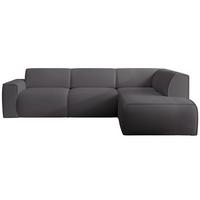ECKSOFA Bouvi Dunkelgrau rechts - Dunkelgrau/Schwarz, Kunststoff/Textil (220/292cm) - Selsey