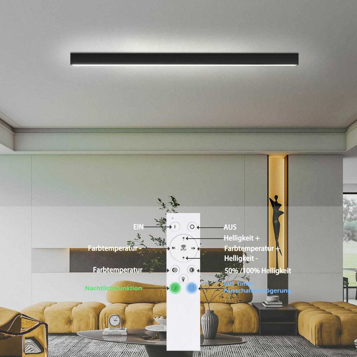 LED-DECKENLEUCHTE Werner 107/4/6 cm - Schwarz, Metall (107/4/6cm) - Nettlife