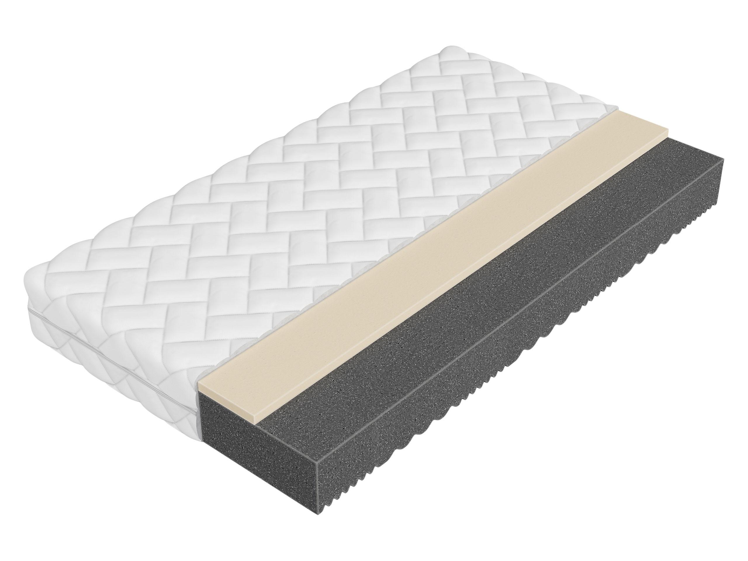 KOMFORTSCHAUMMATRATZE Uno 22 cm - Weiß, Textil (80/200cm) - MIRJAN24