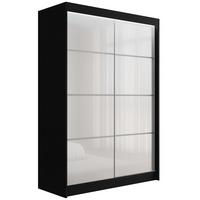 KLEIDERSCHRANK PEKA III mit LED - 120 cm - Schwarz|Weiß - Schwarz/Weiß, Holzwerkstoff (120/215/61cm) - ALTDECOR