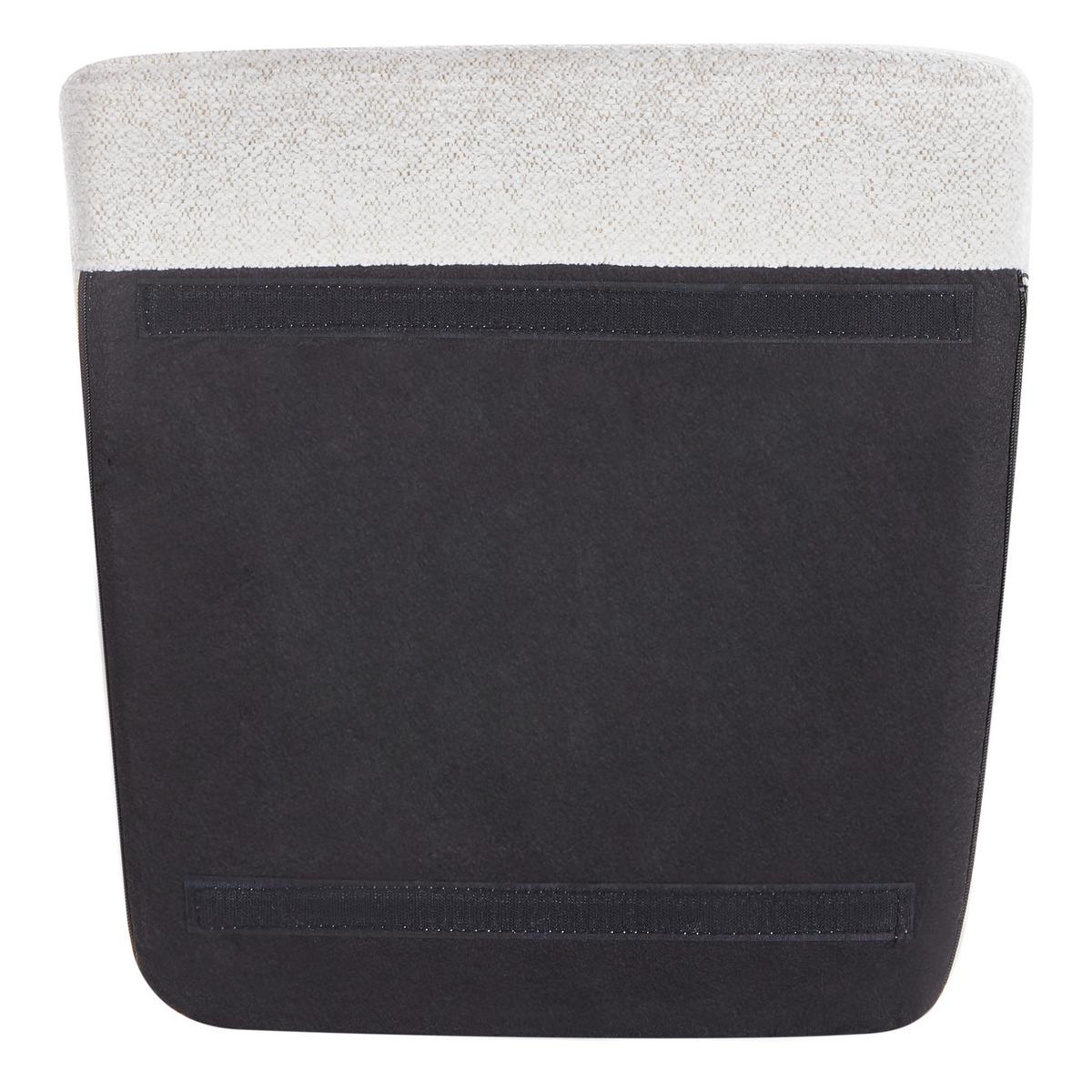SCHAUKELSTUHL Cremeweiß Kvelia - Schwarz/Weiß, Textil (67/106/92cm) - Beliani