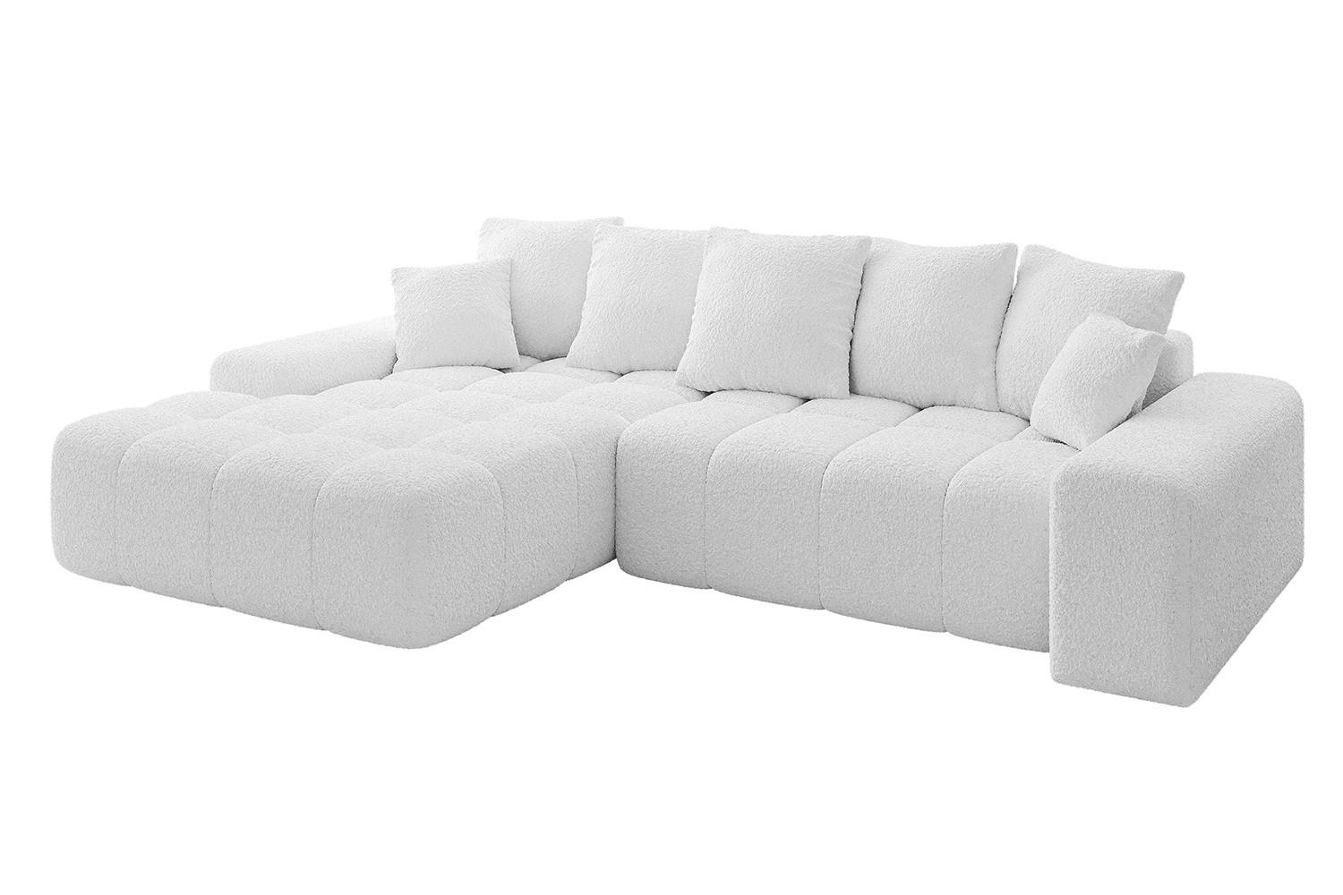 ECKSOFA Ottomane Links ENSI-L - 267x164x69 cm Weiß - Weiß, Holzwerkstoff/Kunststoff (267/164cm) - ALTDECOR